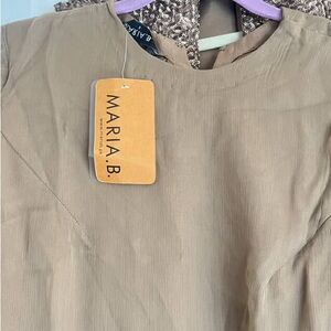 Maria B. Women's Beige Midi Dress